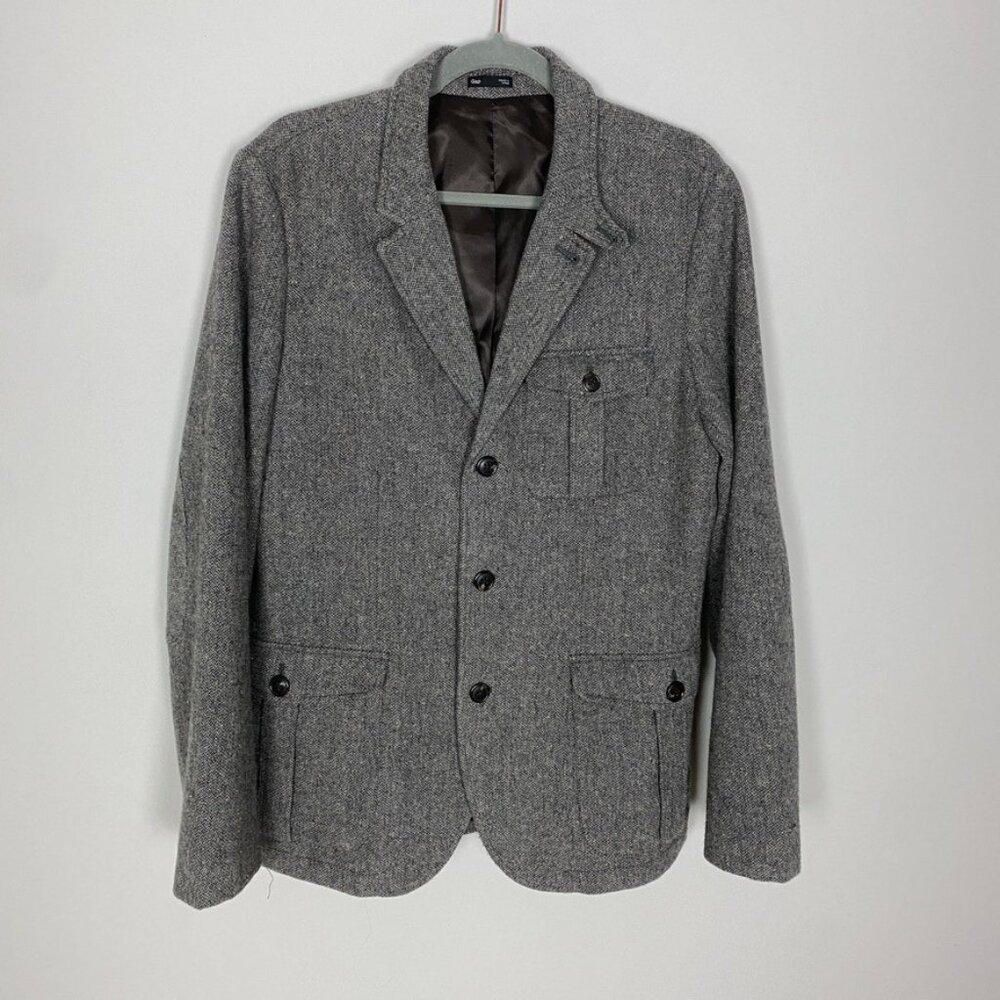 Gap Tweed Donegal Blazer Sportβ Coat Jacket Dusty Grey Utility Mens 40R Military